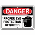 Vestil Sign, Danger, 10.5x7.5", .040, Polystyrene, SI-D-53-A-PS-040 SI-D-53-A-PS-040